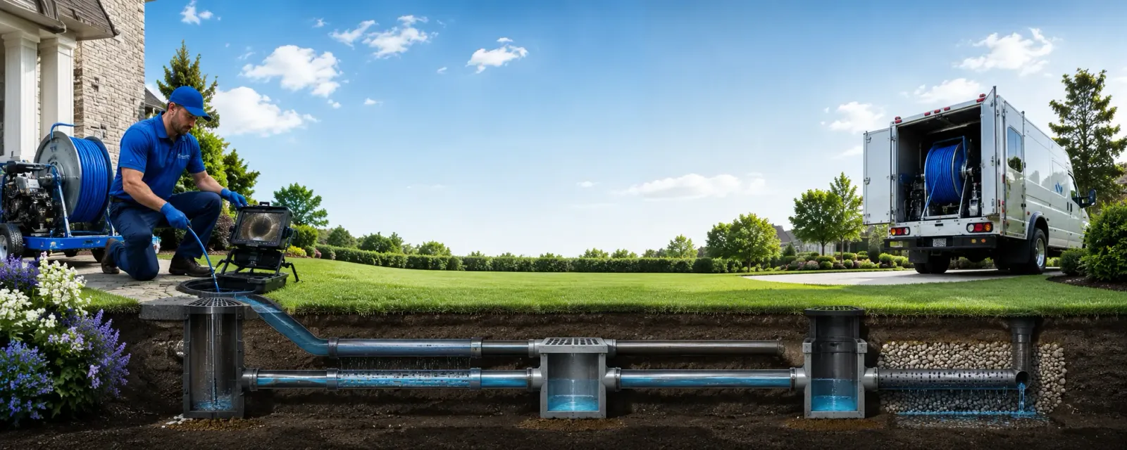 Outdoor drain cleaning information for Marshallberg, NC